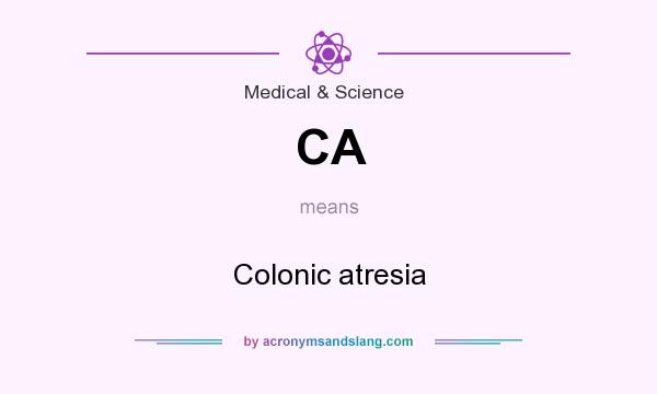 What does CA mean? It stands for Colonic atresia
