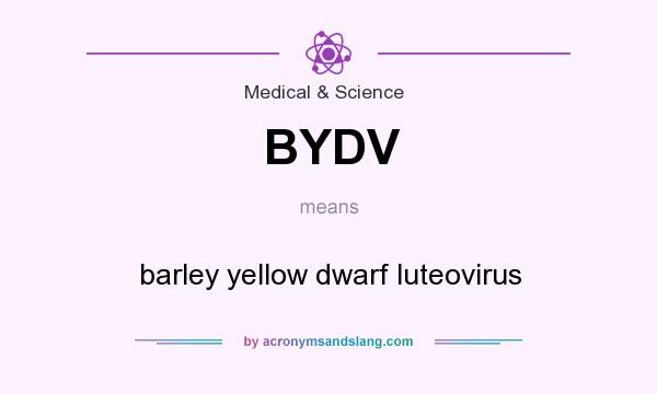 What does BYDV mean? It stands for barley yellow dwarf luteovirus