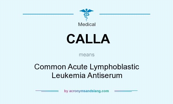 What does CALLA mean? It stands for Common Acute Lymphoblastic Leukemia Antiserum