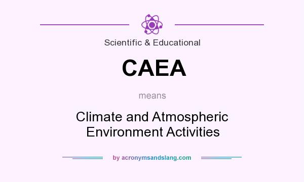 What does CAEA mean? It stands for Climate and Atmospheric Environment Activities