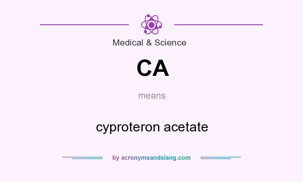 What does CA mean? It stands for cyproteron acetate
