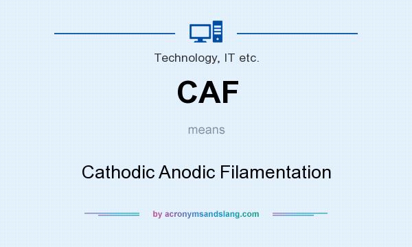 What does CAF mean? It stands for Cathodic Anodic Filamentation