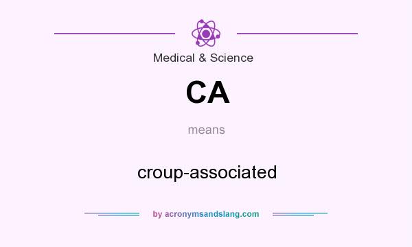 What does CA mean? It stands for croup-associated