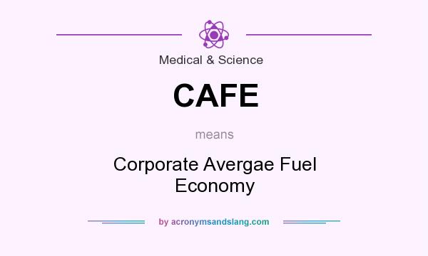What does CAFE mean? It stands for Corporate Avergae Fuel Economy