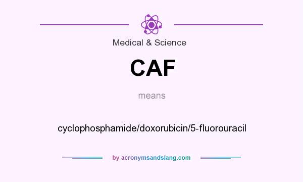 What does CAF mean? It stands for cyclophosphamide/doxorubicin/5-fluorouracil