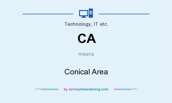 What does CA mean? It stands for Conical Area