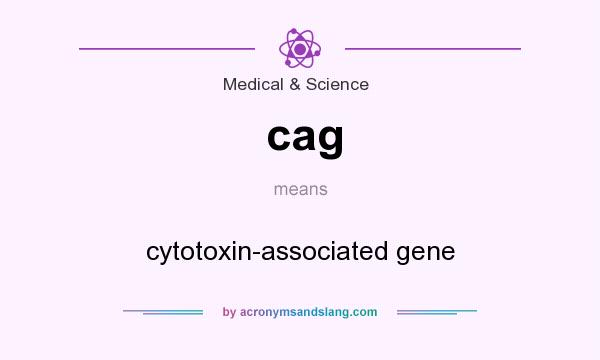 What does cag mean? It stands for cytotoxin-associated gene