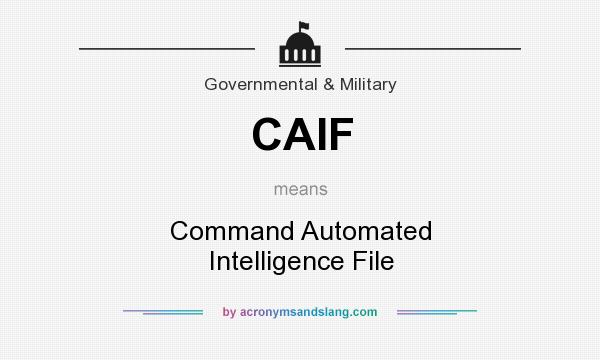 What does CAIF mean? It stands for Command Automated Intelligence File