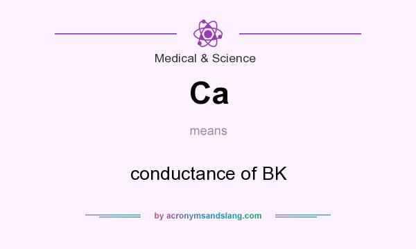 What does Ca mean? It stands for conductance of BK