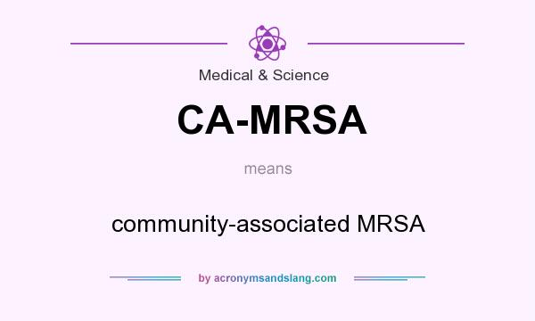 What does CA-MRSA mean? It stands for community-associated MRSA