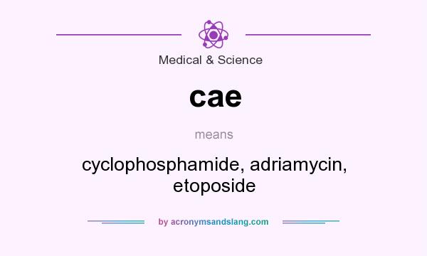 What does cae mean? It stands for cyclophosphamide, adriamycin, etoposide
