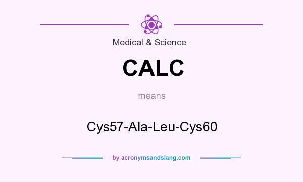What does CALC mean? It stands for Cys57-Ala-Leu-Cys60