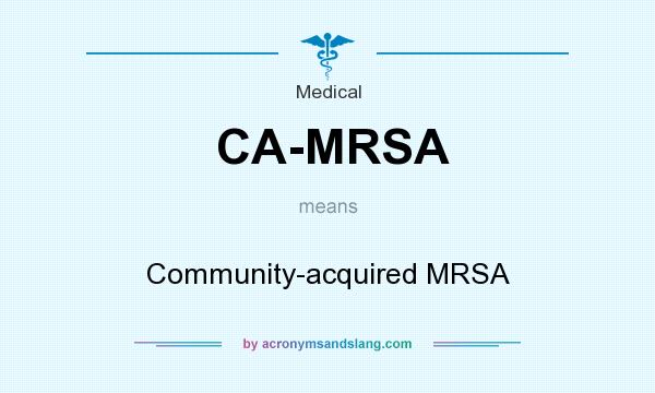 What does CA-MRSA mean? It stands for Community-acquired MRSA