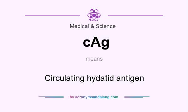 What does cAg mean? It stands for Circulating hydatid antigen