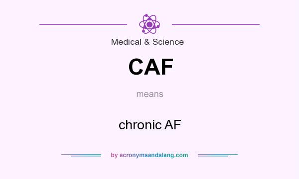What does CAF mean? It stands for chronic AF