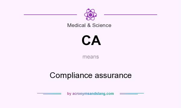 What does CA mean? It stands for Compliance assurance