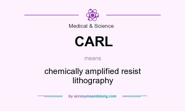 What does CARL mean? It stands for chemically amplified resist lithography