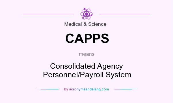 What does CAPPS mean? It stands for Consolidated Agency Personnel/Payroll System