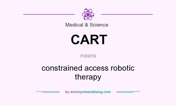 What does CART mean? It stands for constrained access robotic therapy