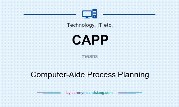 What does CAPP mean? It stands for Computer-Aide Process Planning