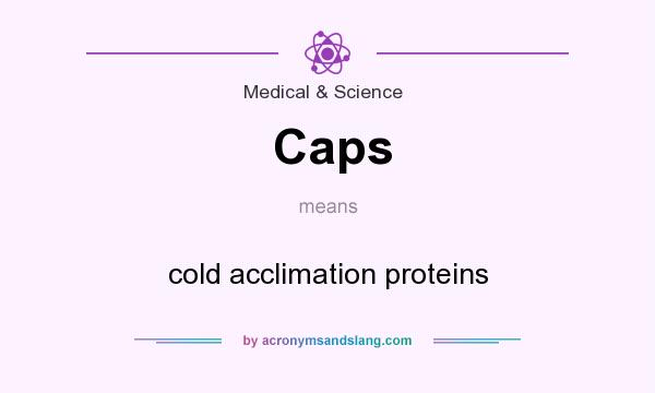 What does Caps mean? It stands for cold acclimation proteins