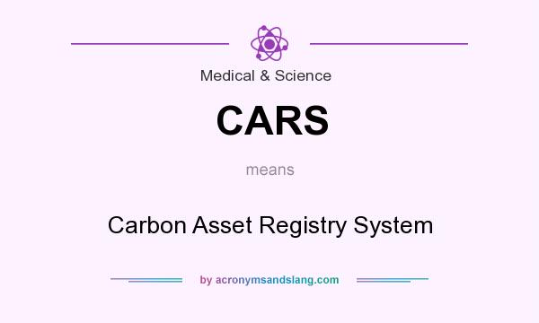 What does CARS mean? It stands for Carbon Asset Registry System