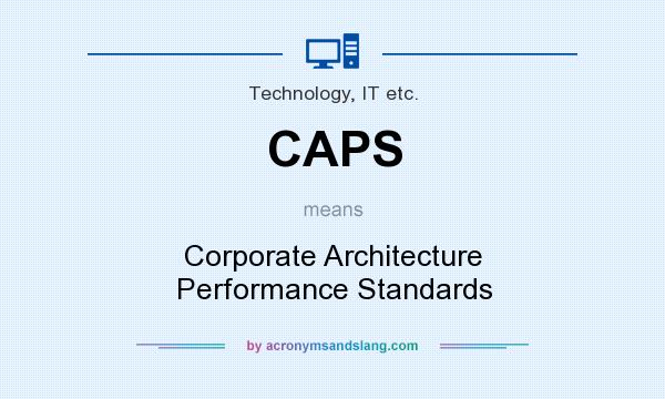 What does CAPS mean? It stands for Corporate Architecture Performance Standards