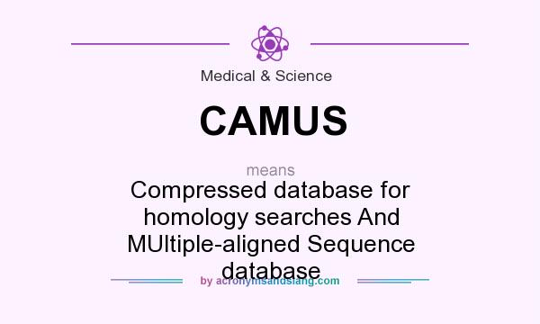 What does CAMUS mean? It stands for Compressed database for homology searches And MUltiple-aligned Sequence database