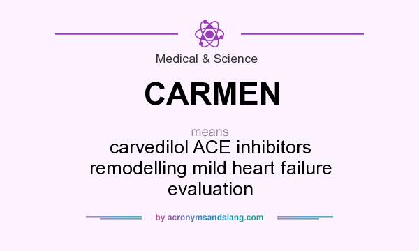 What does CARMEN mean? It stands for carvedilol ACE inhibitors remodelling mild heart failure evaluation
