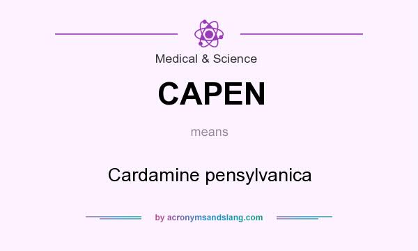 What does CAPEN mean? It stands for Cardamine pensylvanica