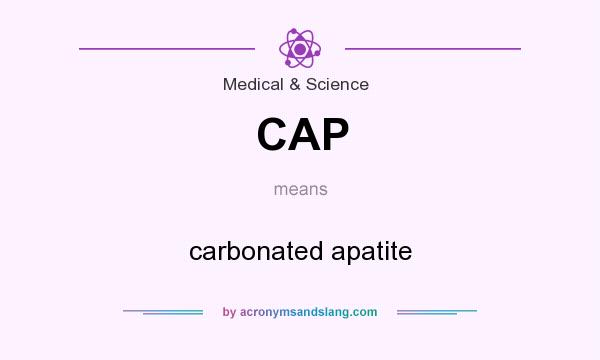 What does CAP mean? It stands for carbonated apatite