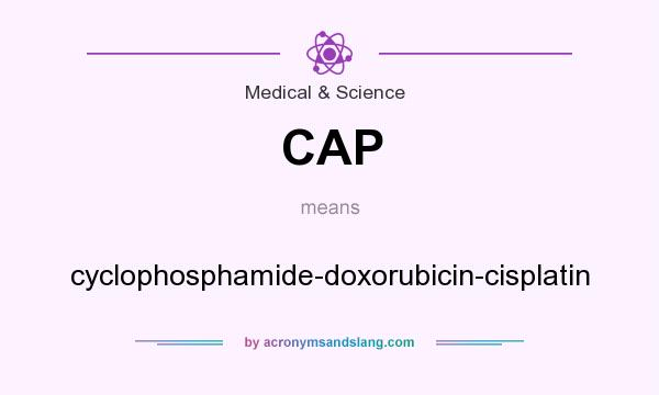 What does CAP mean? It stands for cyclophosphamide-doxorubicin-cisplatin