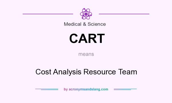 What does CART mean? It stands for Cost Analysis Resource Team
