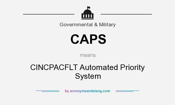 What does CAPS mean? It stands for CINCPACFLT Automated Priority System