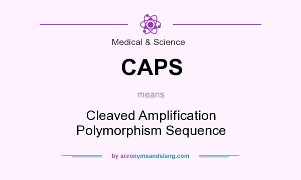What does CAPS mean? It stands for Cleaved Amplification Polymorphism Sequence