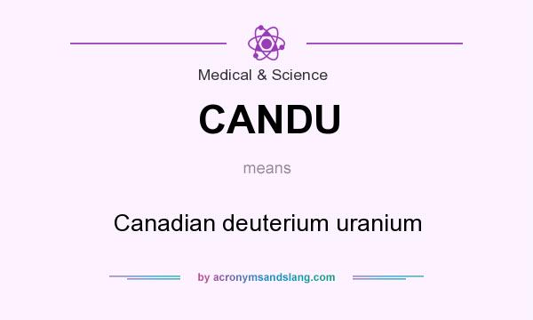 What does CANDU mean? It stands for Canadian deuterium uranium