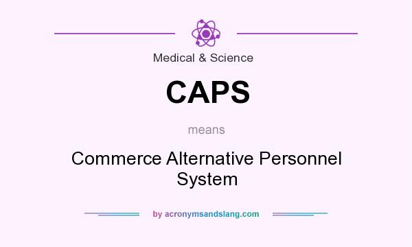 What does CAPS mean? It stands for Commerce Alternative Personnel System