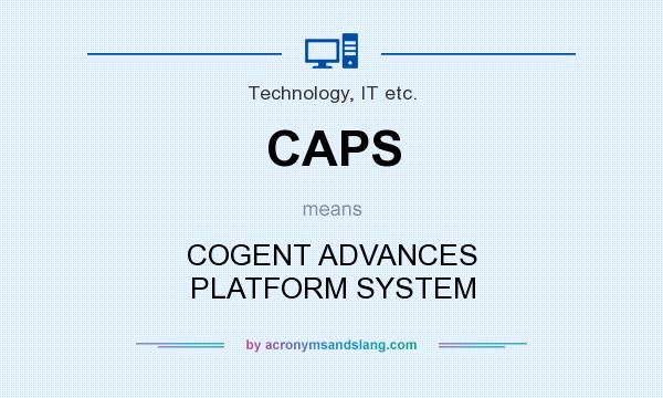 What does CAPS mean? It stands for COGENT ADVANCES PLATFORM SYSTEM