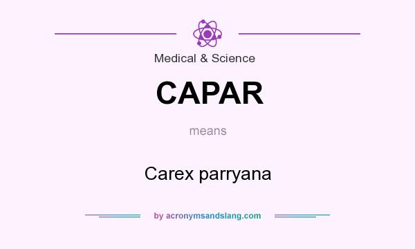 What does CAPAR mean? It stands for Carex parryana