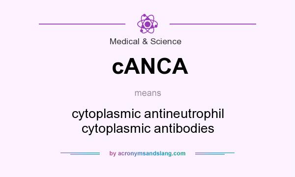 What does cANCA mean? It stands for cytoplasmic antineutrophil cytoplasmic antibodies