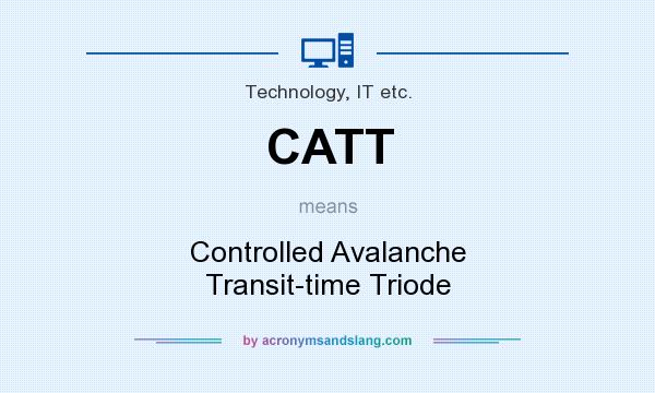 What does CATT mean? It stands for Controlled Avalanche Transit-time Triode