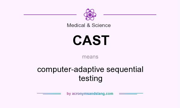 What does CAST mean? It stands for computer-adaptive sequential testing