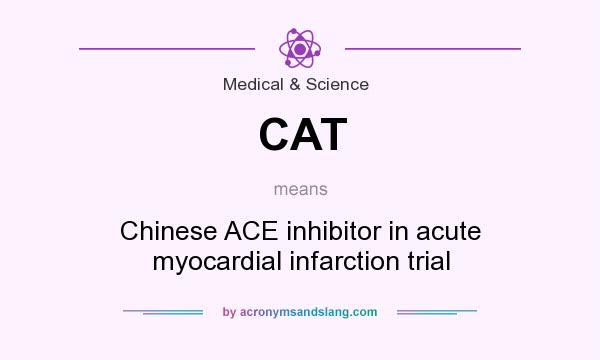 What does CAT mean? It stands for Chinese ACE inhibitor in acute myocardial infarction trial