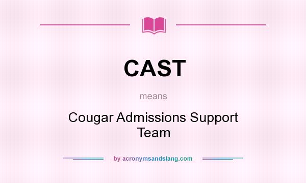 What does CAST mean? It stands for Cougar Admissions Support Team