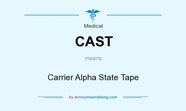 What does CAST mean? It stands for Carrier Alpha State Tape
