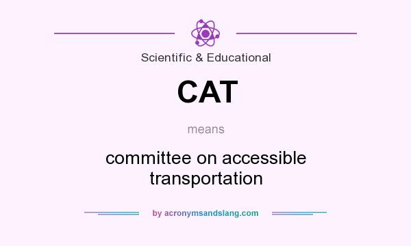What does CAT mean? It stands for committee on accessible transportation
