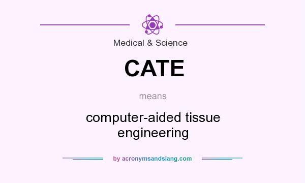 What does CATE mean? It stands for computer-aided tissue engineering
