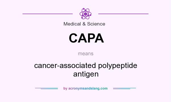 What does CAPA mean? It stands for cancer-associated polypeptide antigen