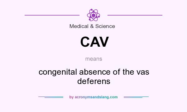 What does CAV mean? It stands for congenital absence of the vas deferens