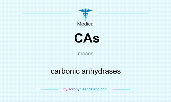 What does CAs mean? It stands for carbonic anhydrases